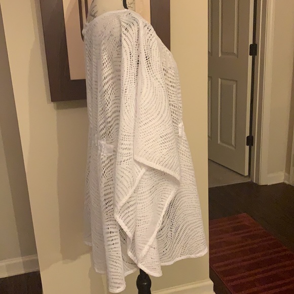 White Net Swimsuit Coverup - Picture 2 of 6